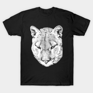 Cougar head converted to a drawing T-Shirt